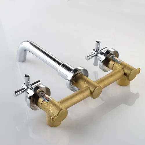 Vòi chậu lavabo âm tường màu chrome MKV-600002