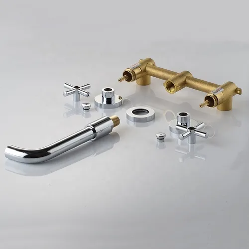 Vòi chậu lavabo âm tường màu chrome MKV-600002