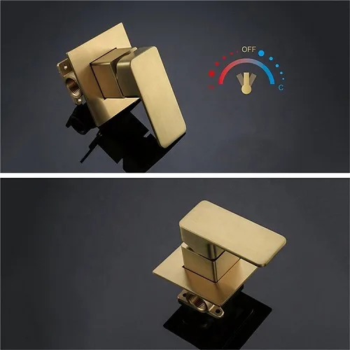 Vòi chậu lavabo âm tường màu vàng MKV-600004G