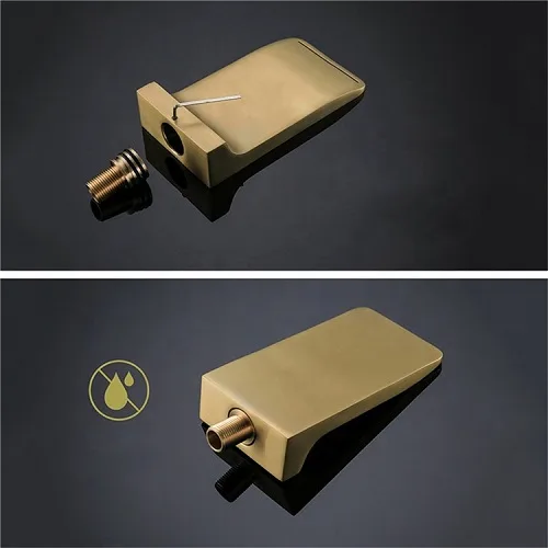 Vòi chậu lavabo âm tường màu vàng MKV-600004G