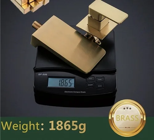 Vòi chậu lavabo âm tường màu vàng MKV-600004G