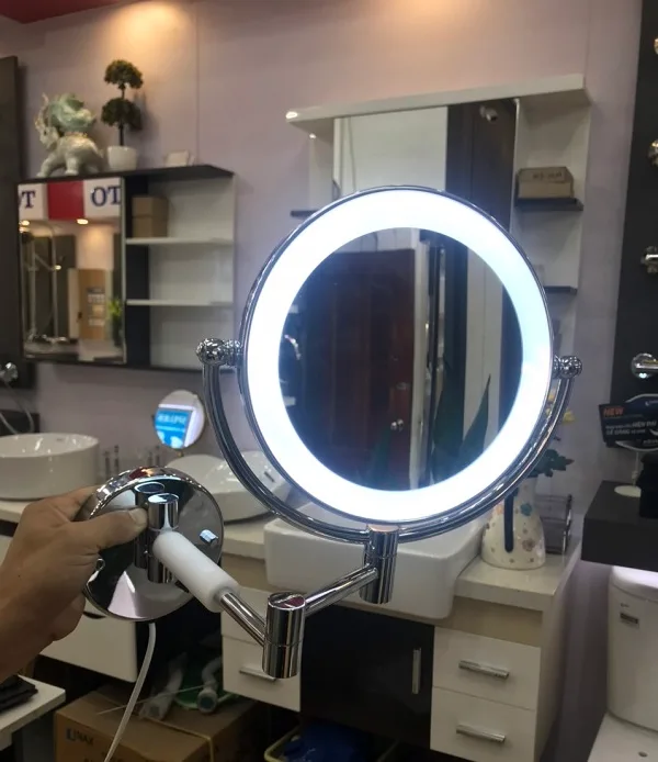Gương trang điểm phóng đại có đèn Led Miken MKG-M1208W Gương trang điểm phóng đại có đèn Led Miken MKG-M1208W