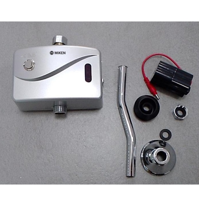 Miken MKV-C306-N Van xả cảm ứng tiểu nam kết hợp nhấn tay MKV-C306-N (Pin 6V)