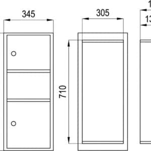 Hộp giấy kèm thùng rác âm tường MKG-RAK90511