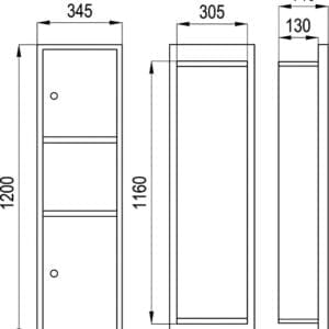 Hộp giấy kèm thùng rác âm tường MKG-RAK90512