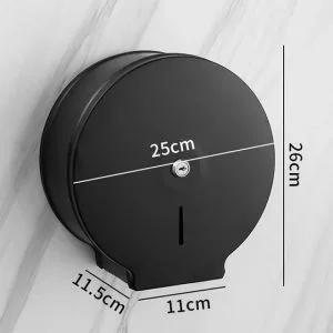 Hộp đựng giấy vệ sinh Inox 304 màu đen loại lớn MK-1103BL