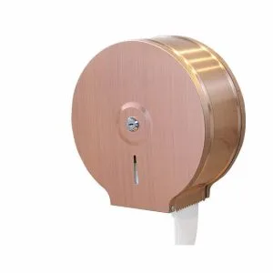 Hộp đựng giấy vệ sinh Inox 304 màu hồng vàng vân gỗ loại lớn MK-1103RG