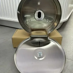 Hộp đựng giấy vệ sinh Inox 304 màu hồng vàng vân gỗ loại lớn MK-1103RG