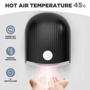 Máy sấy tay tự động màu đen MST-A1020B